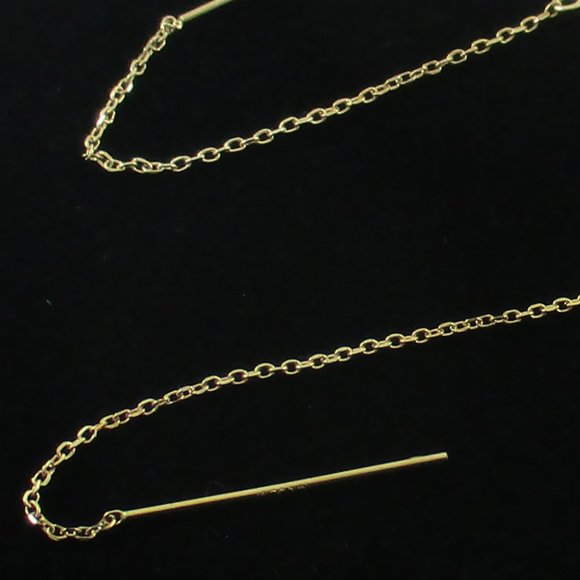 QVC Jewelry 4k Yellow Gold Polished Double Circle Threader Earrings